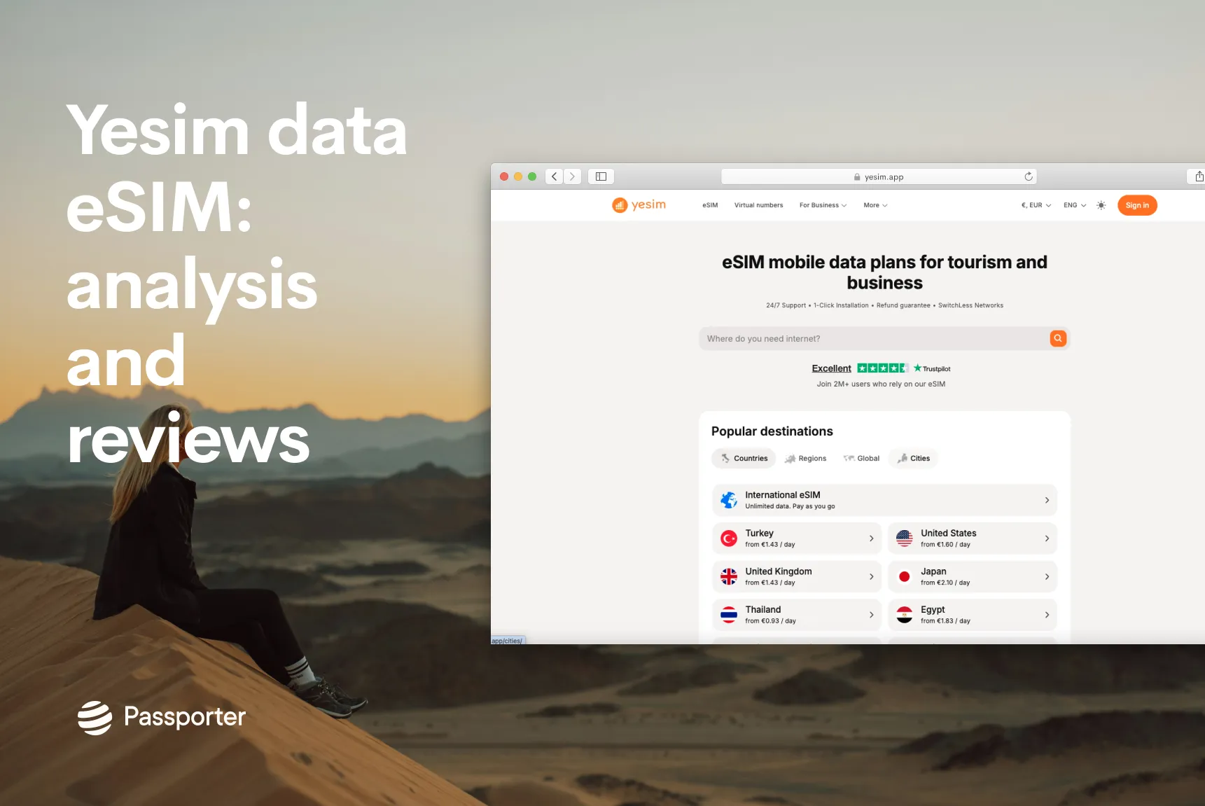 Yesim: comprehensive analysis, prices and reviews of the eSIM