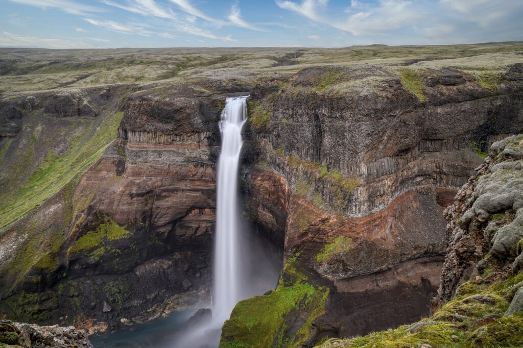 Skógafoss aurores boreales