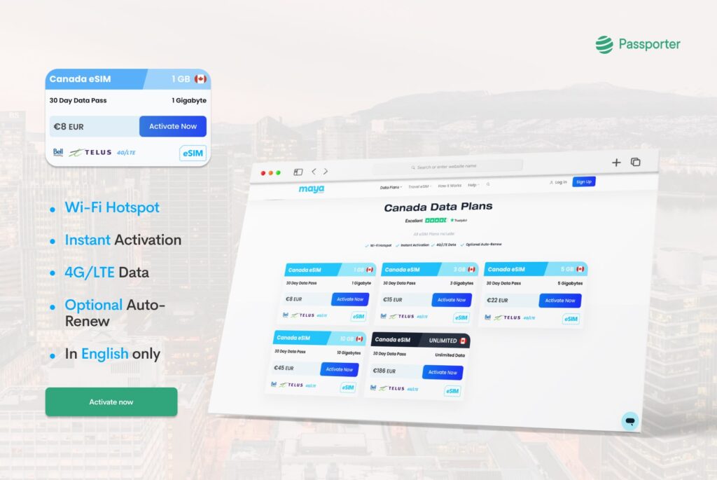 esim maya mobile canada