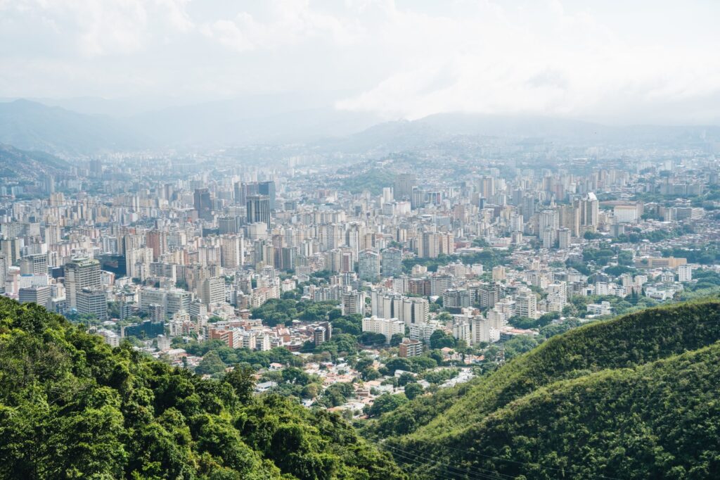 Cidade de Caracas na Venezuela 