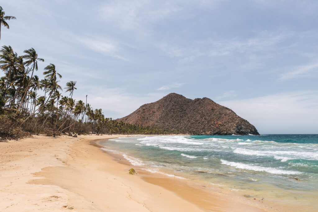 playa Grande de Choroní na Venezuela