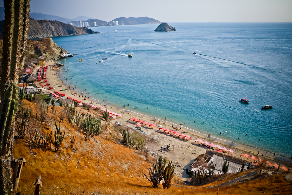 Praia na Colômbia