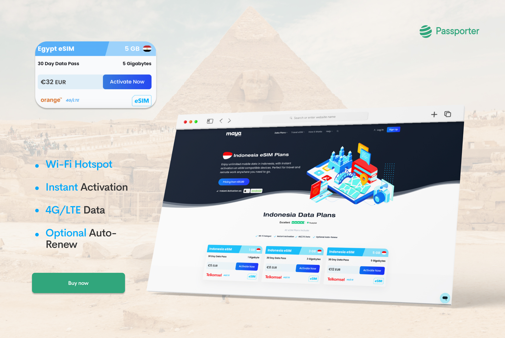 travSIM Égypte eSIM | 10GB de données Mobiles