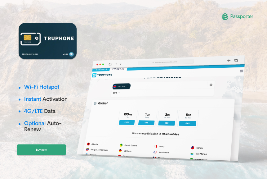 eSIM Truphone Costa Rica
