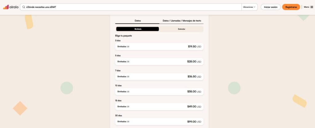 Forfaits eSIM Airalo pour le Panama