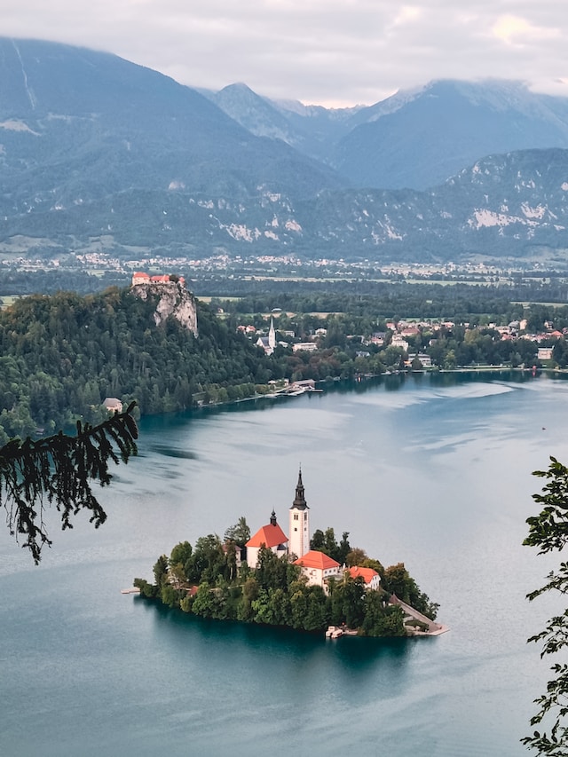 paysage lac bled