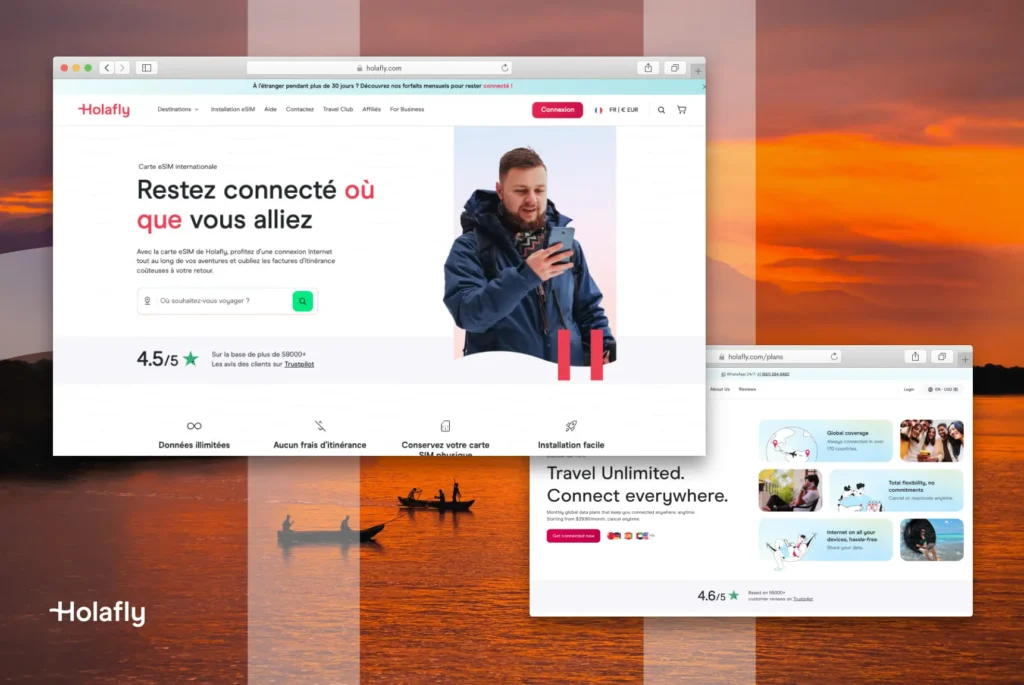 Bonne option eSIM Holafly