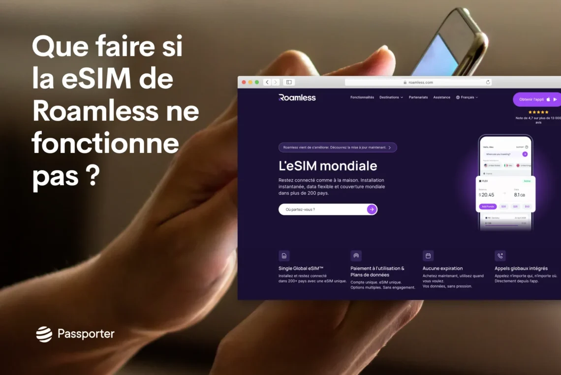 esim roamless ne fonctionne pas