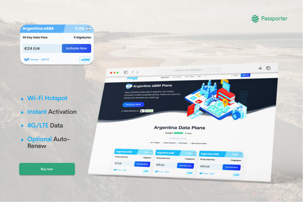 eSIM Argentina com Maya Mobile