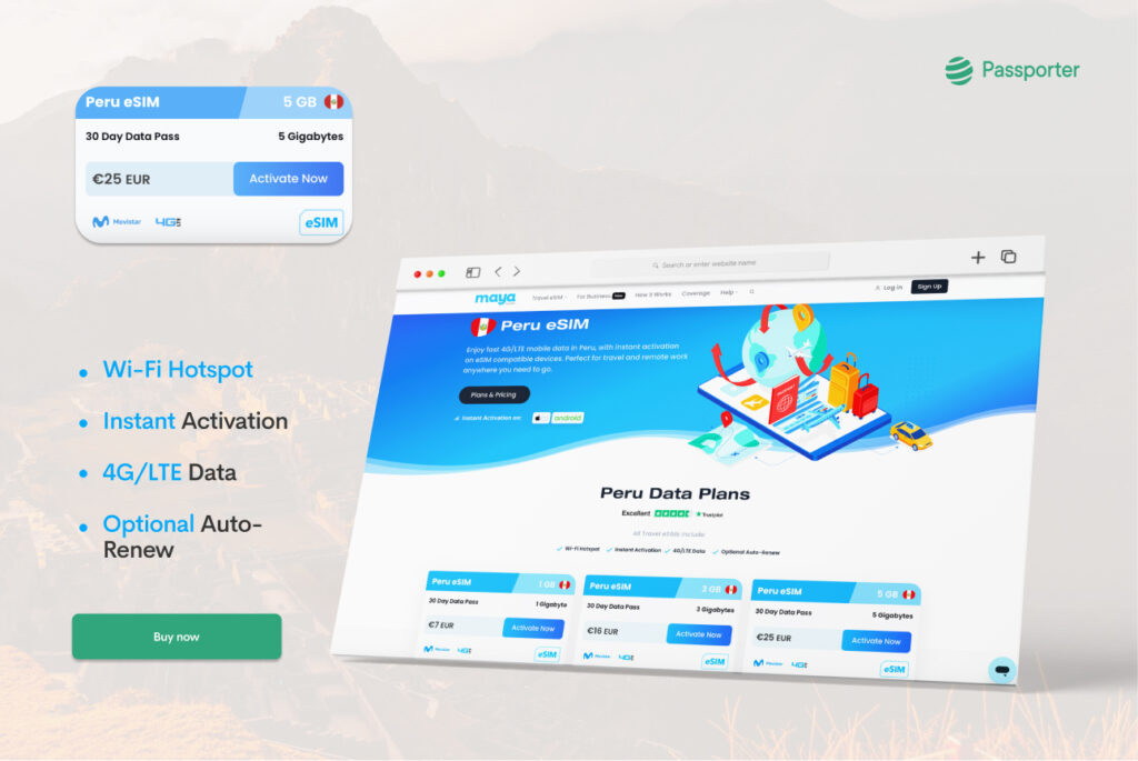 eSIM Peru com Maya Mobile