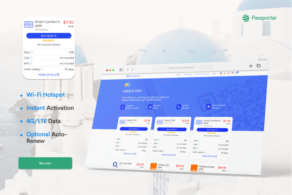 eSIM Grécia com SimOptions