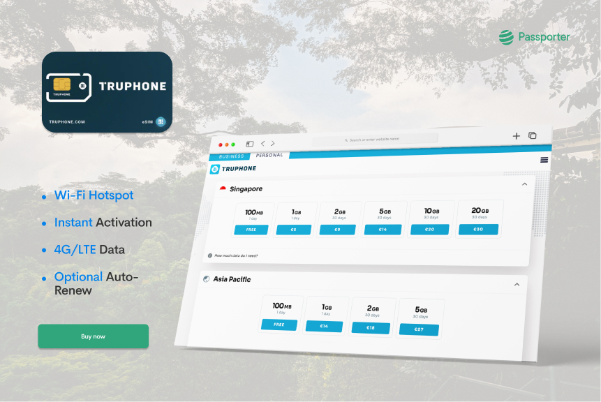 esim truphone Cingapura