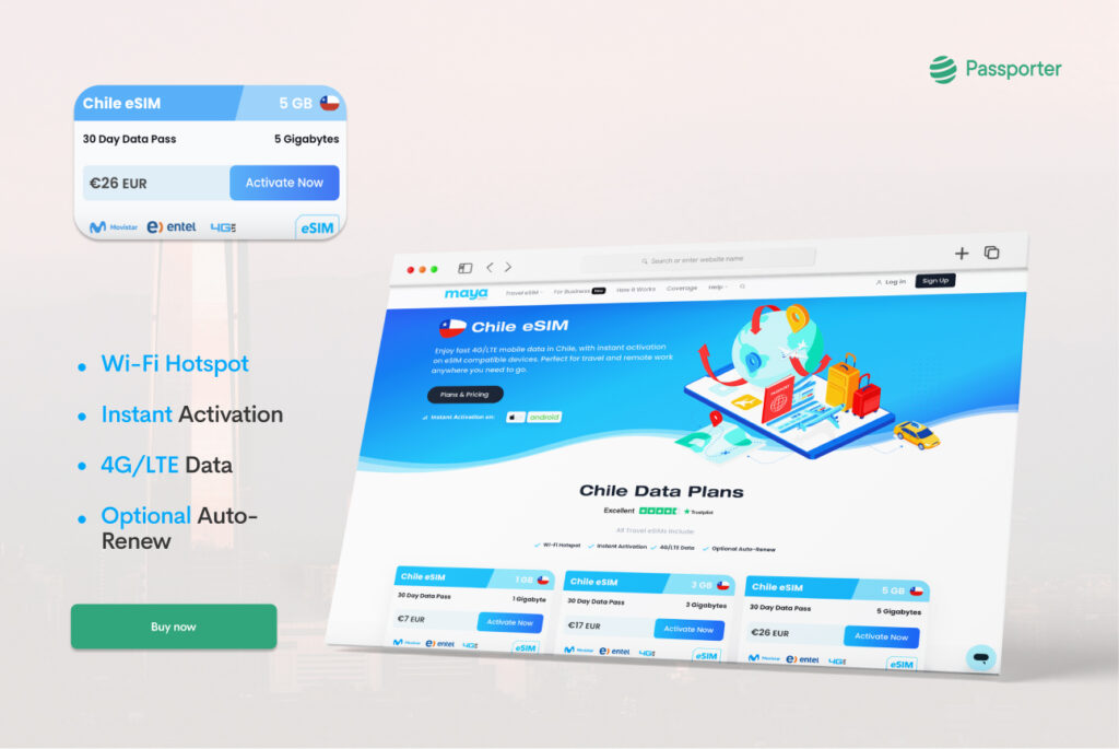 eSIM Chile com Maya mobile