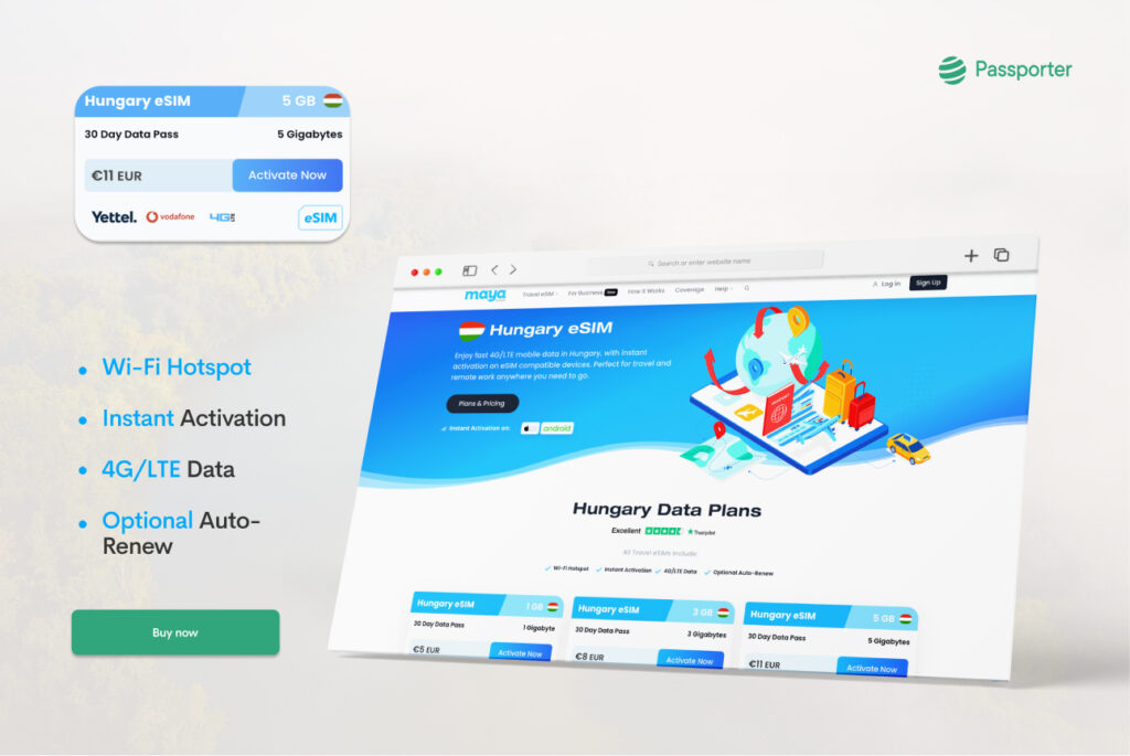 eSIM Hungria com Maya Mobile