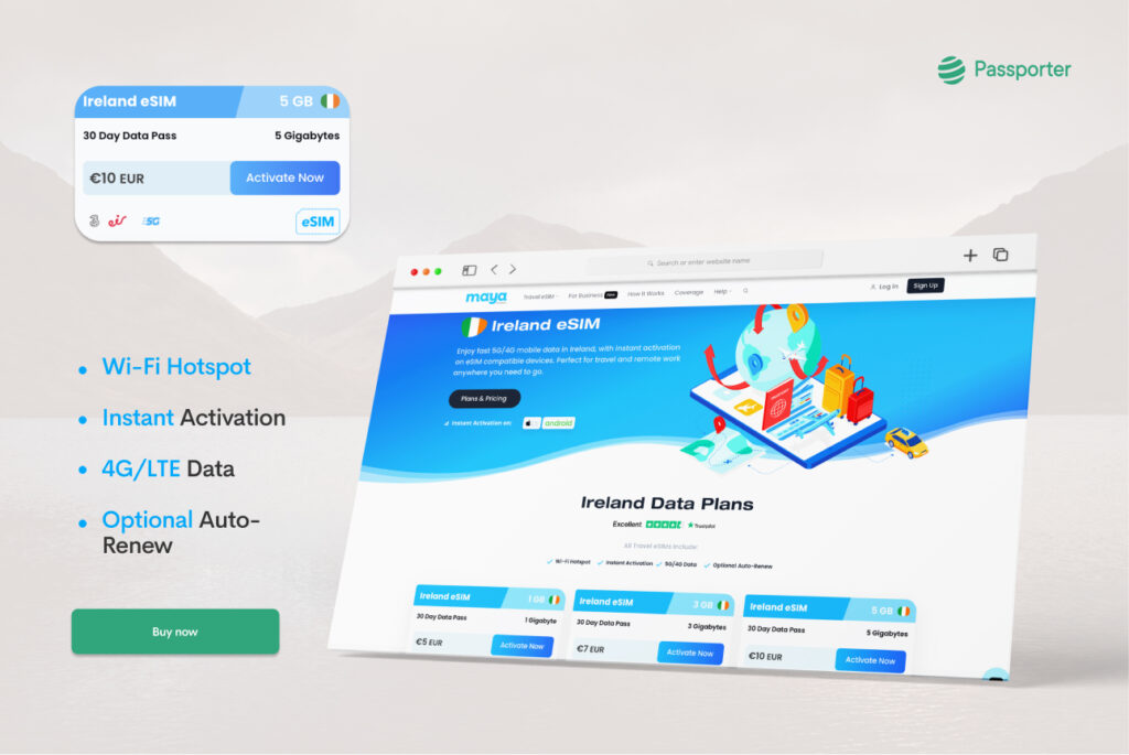 esim para Irlanda com Maya Mobile